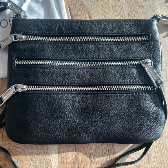 Rebecca Minkoff Black Crossbody with Silver Chain - Picture 2 of 5